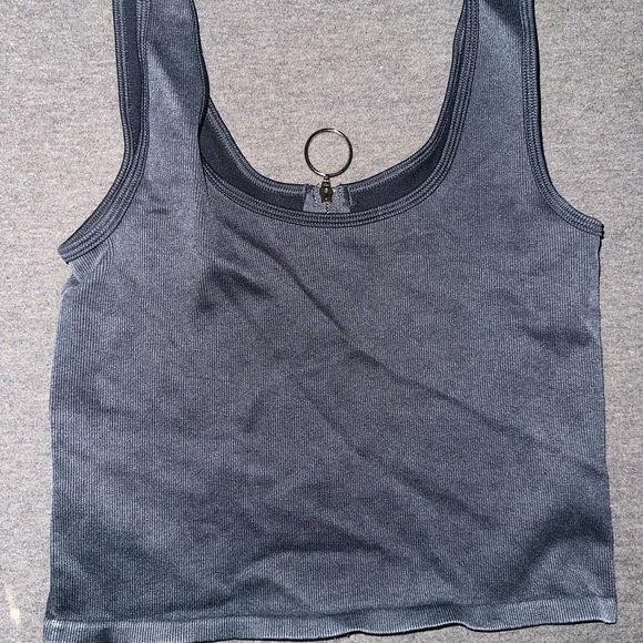 Grey tank with zipper size medium - Picture 3 of 3